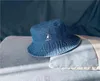 Kangol Vintage Tide Brand Kangaroo Lavato Tannin Denim Fisherman Cappello per donne e uomini Summer Big Brim Flat Top Basin Hat UNISEX H7567754