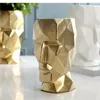 Vases Creative Human Face State Decoration Vase Decoration Nordic Géométrie Golden Céramique Grand salon moderne Desktop Decorative