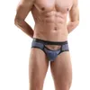 Calzoncillos 4pcs/Lot SEXY Men a los resúmenes de ropa interior para hombres abiertos Bumale Homme Bras