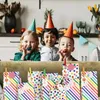 Gift Wrap 2024 20 Sets Striped Dots Treat Bags Candy Goodies Bag With Happy Birthday Stickers Wooden Clip Tags Rope For