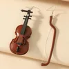 Orecchini per borchie Violino Violino Retro Asimmetrico Musicale in legno da 17 miglia
