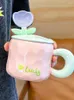 Mugs Milk Fufu Flower Cup High Beauty Girl Mug With Lid Spoon Household Ceramic Drinking Breakfast Coffee