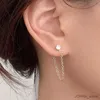 Bengelen kroonluchter nieuwe goudkleurige strass Studs oorbellen voor vrouwen zirkoon piercing kwastje ketting bengelen oorbellen mode feest sieraden