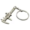 Keychains Lanyards Mini Portable Ruler Metal Keychain Bag Hanging Vernier Caliper Key Chains rostfritt stål Mätning av gjutningsverktyg Keyrings Nytt