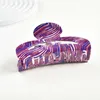 Clamps YHJ French Vintage Plaid Hair Claw Large Acrylic Claw Clips Purple Simple Clips Crab Hair Clip Hair Accessories for Women Girls Y240425