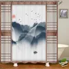 Shower Curtains Bathroom shower curtain 3D Chinese style landscape printed polyester waterproof Bath curtain home decoration curtains with hook