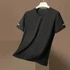 Summer ice silk short sleeved T-shirt for men and women quick drying and breathable sports top outdoor running duanT 240425