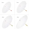 Fashion Bridal Wedding Parasols White Paper Umbrella Chinese Mini Craft Umbrella 4 Diameter 20 30 40 60cm for Wholesale ZZ