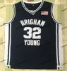 Brigham Young Cougars #32 Jimmer Fredette 2010-11 Navy Blue College Basketball Jersey S-4XL