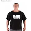 T-shirt maschili da uomo Mens di alta qualità da uomo lungo le t-shirt hip-hop curva palestra q240426