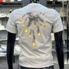 2024 Summer Cool Ice Silk Cotton Printed Short Sleeved for Men's Brand New Instagram Trendy Personalized T-shirt