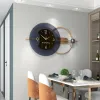 Horloges 84x38cm 3d mural mural salon Doublelleer moderne Design Home Clocks Silent Art Decoration Nordic Hanging Horologe Watch