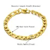 Link armbanden vintage mannelijke armband goud kleur roestvrij staal figaro mannen sieraden bileklik pulserasLink265G