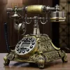 Akcesoria europejska przewodowa imitacja metalowa antyczna wykręcanie stary telefon retro retro home fashion twórczy telefon stacjonarny