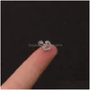 Stud New 1Pc Sier Color Stainless Steel Ear Cartilage Helix Screw Back Earring Cz Tragus Rook Conch Piercing Jewelry Drop Delivery Ea Dheda