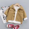 Kledingsets Kinderen Spring herfst mode babykleding jongens meisjes katoen vaste jas causaal buiten jasje baby kinderen top outdiner