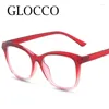 Lunettes de soleil Couleur Gradient Fashion Cat Eye Lunes de lecture Femmes Hommes Simplicité Small Frame Prescription Eyewear Anti Blue Light 2