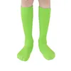 キッズソックスコットンコットン春秋の夏の子供膝膝高いソイルドカラーソックスガールスクールパーティーストリートダンス冬の膝の靴下