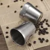 Tazas 180ml retro 304 acero inoxidable taza de café espresso anti-scaldo té de té jugo de bebida para acampar Camping Picnic