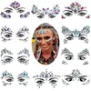 Tattoo Transfer 3D Sexy Face Tattoo Stickers Temporary Tattoos Glitter Fake Tattoo Rhinestones For Woman Party Face Jewels Tatoo Eyes Sticker 240427