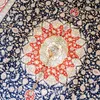 Carpets 7'x10 'Handmade Qum Hand Nouted Persian Floral Blue Silk tapis (TJ564A)