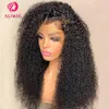13x4 Jerry Curly Lace Front Wig Deep Kinky Curly Human Hair Wigs Brazilian 4x4 HD Transparent Lace Frontal Closure Wig For Women 240417