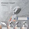 Łazienka głowice prysznicowe 4 tryby pod prysznicem pod wysokim ciśnieniem z przełącznikiem na przycisku rozpylacz za oszczędzanie wody Regulowany filtr dyszy prysznicowej do łazienki