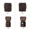Retro Genuine Leather Watch Storage Box for Men Jewelry Rings Display Case Sunglasses Travel Portable Multifuntional Organizer 240415