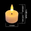 12шт 3D Black -Wick Светодиодные светодиодные батареи, управляемые чайными, свечи с дистанционным управлением TealightChristmas украшения 240416