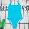 Designer Bikinis sexy blaue Einszene Badeanzug Mesh Brief Stickereien durchsichtige Spitze sexy Badeanzug für Frauen Bikini Sommer Bikini Swimwear Beach Badeanzug FZ2404262