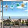 Decoratieve beeldjes zeester ornamenten glazen schaal hanger huizendecoratie windtiond charme cadeau voor kinderen oceaanblauwe klokken