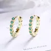 Hoop Ohrringe Hoops 925 Sterling Silber Real 3mm Moissanite Frauen funkelnde Schmuckgeschenke Gra Zertifikat 14k Gold plattiert