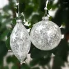 Juldekorationer 8st/Pack Surface Star Drawing Glass Pendant Ball Ornament Friend Tree Decoration Hanging Globe