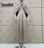 Casual jurken 4.2 Klasonbell damesartikelen Fashion Flower Halter Off-Shoulder Noble Elegant Maxi Dress Meerdere manieren om split te dragen