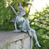 The Sunflower Fairy Statue Beautiful Angel Sculpture Figure réaliste Ornement Stone Garden Yard Art Outdoors Décoration intérieure 240419