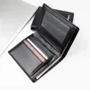 Wallets Fashion Creative Folding Men Wallet Simple Black Brown PU Coin Purse Portable High Quality Card Holder