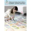Grande tappetino da gioco per la cura del bambino interattivo Sound -Interactive - Mappeto impermeabile reversibile per neonati, neonati, bambini e bambini - design interattivo e arrotolabile (82 x 55)