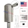 Bits NAILTOOLS 6.6 Silver Large Barrel Round Smooth top nail drill bits Milling Cutter manicure pedicure filing