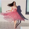 Tvådelt klänning 2023 kvinnor ny rosa kärlek hängspännande prinsessa kjol droppleverans kläder kläder set dhfdv