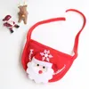 Dog Apparel Christmas Pet Cap Bib Set Cute Hat Saliva Towel For Dogs And Cats Year Head Wear Scarf Winter Supplies 2Pcs Per