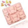 Moulds Multi Style Bear Rabbit Silicone Baking Mold Animal Cake Candy Jelly Chocolate Making Set Bunny Soap Candle Mould Ice Tray Gifts