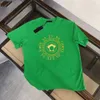 2024 Летняя дизайнерская напечатанная рубашка для хлопковой футболки Мужчины и женщины с коротким рукавом с половиной рукава.
