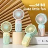 Electric Fans Cute USB Mini Fan Portable Handheld Fan Rechargeable Mini Handy Fan Pocket Size Low Noise Small Electric Fan Student Dormitory