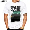 Herr t-shirts nya sommarmän kort Slve Drive den klassiska Range Rover off-road racing t-shirt harajuku bil design vit casual pojke t topp t240425