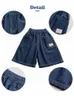 LJMOFA 1-8Y Summer Boys Casual Shorts pour les enfants pour les enfants Toddler Elastic Breft Pant Blue Cotton Beach Soft Baby Clothing D370 240425