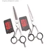 Hair Scissors Cabelo profissional CLIPPERS 5.5 6 Cabelo de aço inoxidável japonês Clippers finos Clippers Clipper Makas Delivery Direct H1021 Q240426