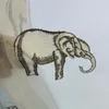 Gordijn American Elephant Print Stitching verdikte black -out gordijnen voor woonkamer slaapkamer Franse raam balkon Valance