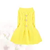 Vestuário para cães 1pc gato de estimação suéter de primavera de duas pernas de duas pernas, vestido de lã de cachorro confortável (tamanho amarelo xxs)