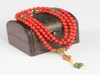 Sennier 108 Red Bracelet Bracelet Stone Natural Bels Colar Mala Colar Budista Oração Bracelets Rosário Meditação Buda Y2001071520383