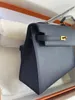 20 cm märke axelväska senaste designer handväska dubbla sidosidan lyxhandväska Italien epsom läder helt handgjorda sömmar många färger